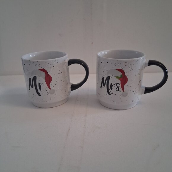 Frankie GREY Christmas Mugs Mr & Mrs Claus - Picture 2 of 6